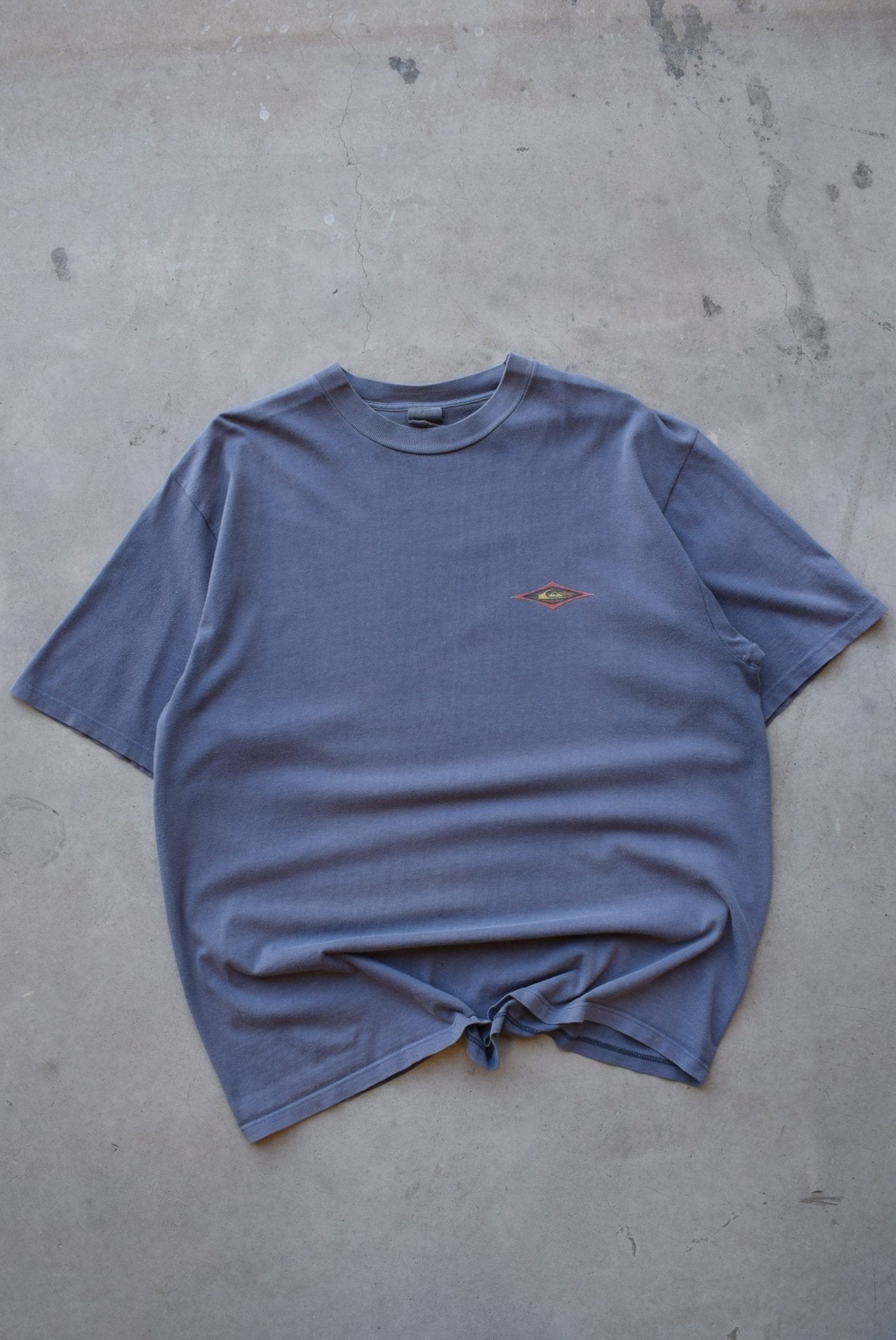 Quiksilver Blue Graphic Tee — 1990s (L/XL) - Retrospective Store