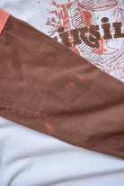 Quiksilver Brown & White Embroidered Long Sleeve Spellout Tee — 2000s (L) - Retrospective Store