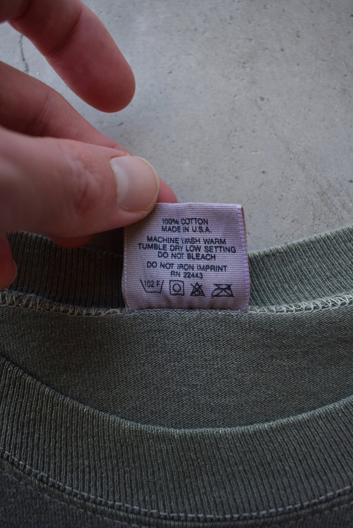 Quiksilver Faded-Green Spellout Tee — 1990s (L) - Retrospective Store