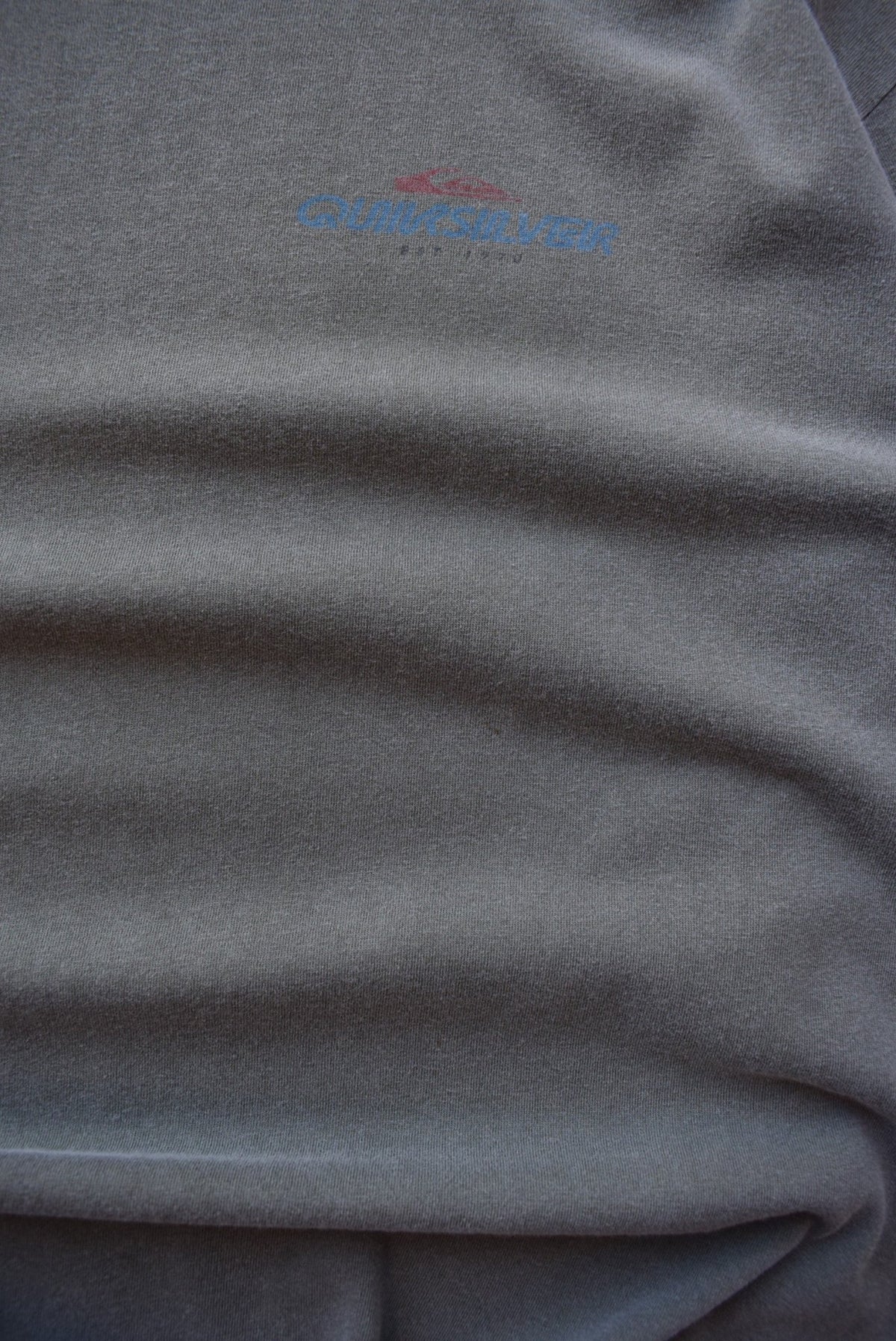 Quiksilver Faded-Green Spellout Tee — 1990s (L) - Retrospective Store