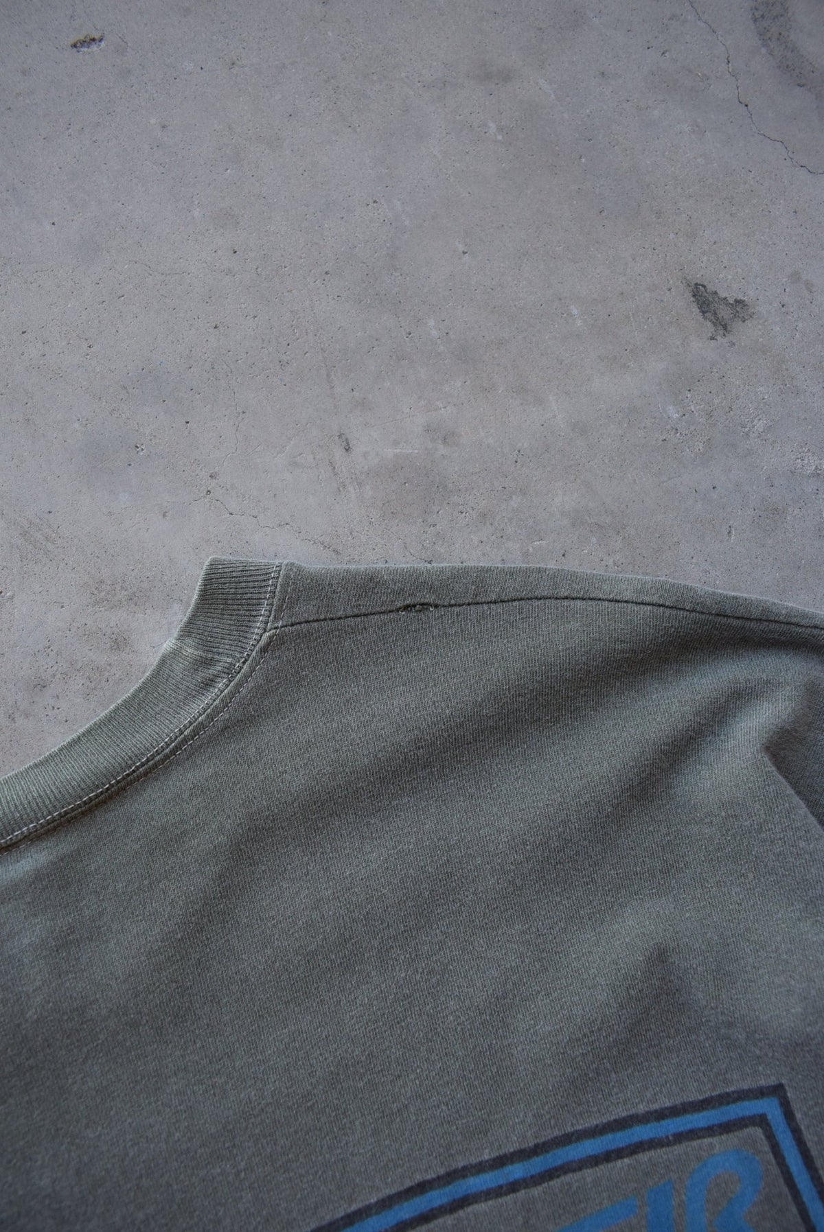 Quiksilver Faded-Green Spellout Tee — 1990s (L) - Retrospective Store