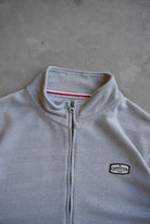Quiksilver Grey Embroidered Full-Zip Sweater — 2000s (L/XL) - Retrospective Store
