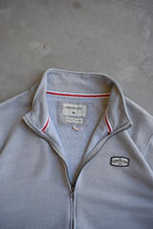 Quiksilver Grey Embroidered Full-Zip Sweater — 2000s (L/XL) - Retrospective Store