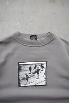 Quiksilver Grey Spellout Crewneck — 1990s (M) - Retrospective Store