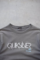Quiksilver Grey Spellout Tee — 2000s (M) - Retrospective Store