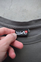 Quiksilver Grey Spellout Tee — 2000s (M) - Retrospective Store