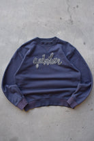 Quiksilver Navy Embroidered Spellout Crewneck — 1990s (L) - Retrospective Store