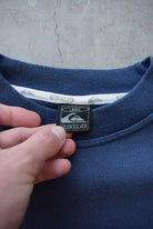 Quiksilver Navy Spellout Crewneck — 1990s (L) - Retrospective Store