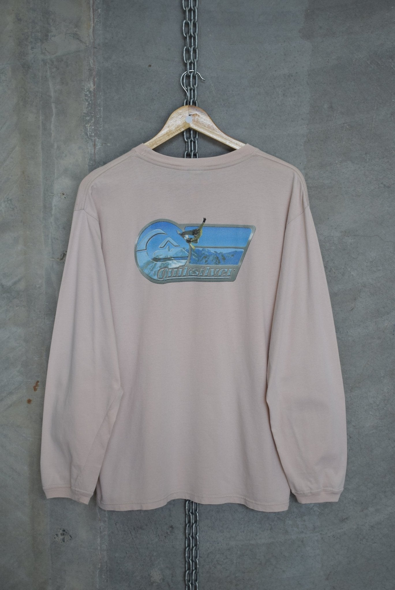 Quiksilver Spellout Long Sleeve Tee — 1990s (L) - Retrospective Store