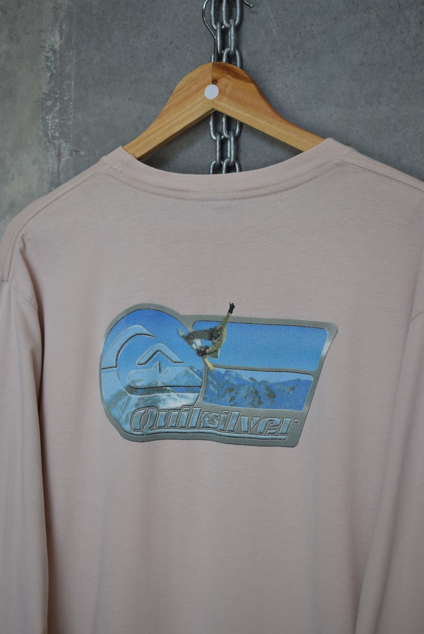Quiksilver Spellout Long Sleeve Tee — 1990s (L) - Retrospective Store