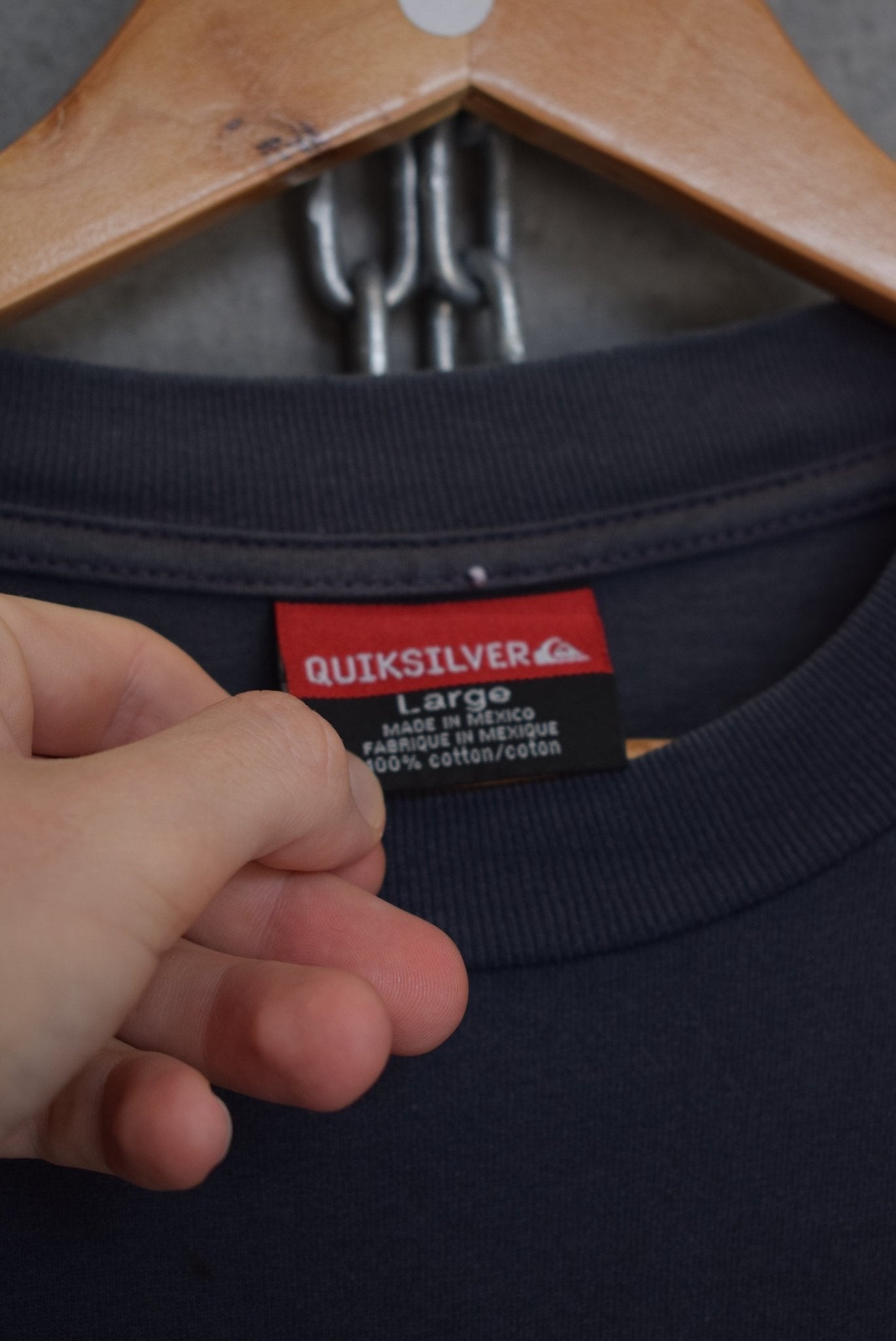 Quiksilver Spellout Long Sleeve Tee — 2000s (L) - Retrospective Store