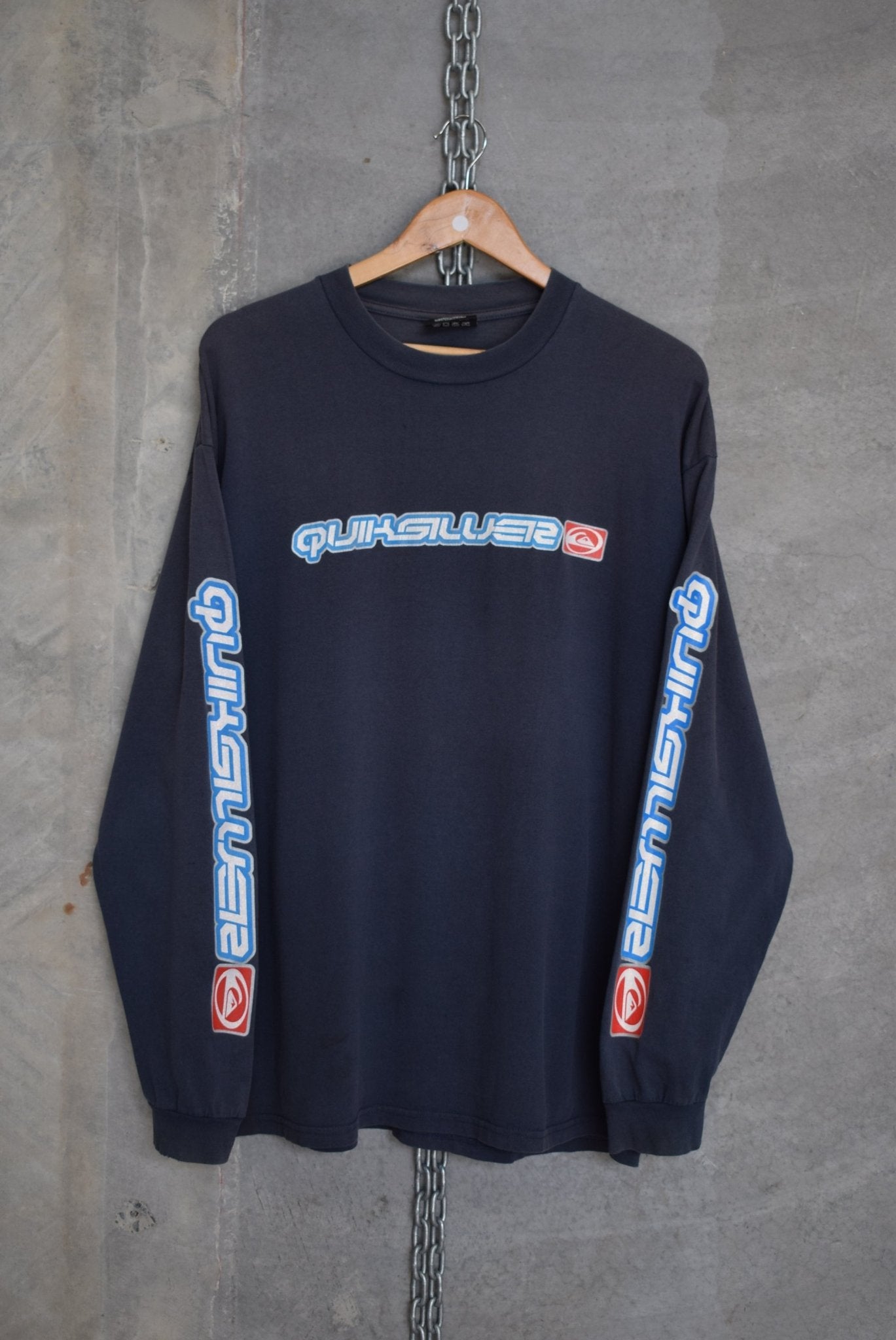 Quiksilver Spellout Long Sleeve Tee — 2000s (L) - Retrospective Store