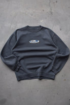 Quiksilver Surfwear Dark-Grey Spellout Crewneck — 1990s (M) - Retrospective Store