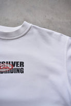 Quiksilver White Spellout Crewneck — 1990s (S) - Retrospective Store