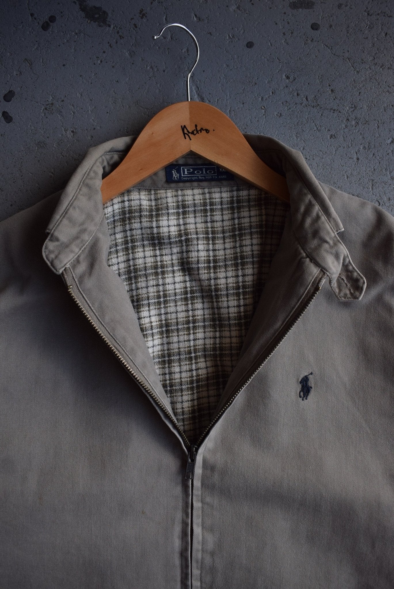 *Quilt - lined* Vintage Polo Ralph Lauren Classic Logo Embroidered Harrington Jacket (L) - Retrospective Store