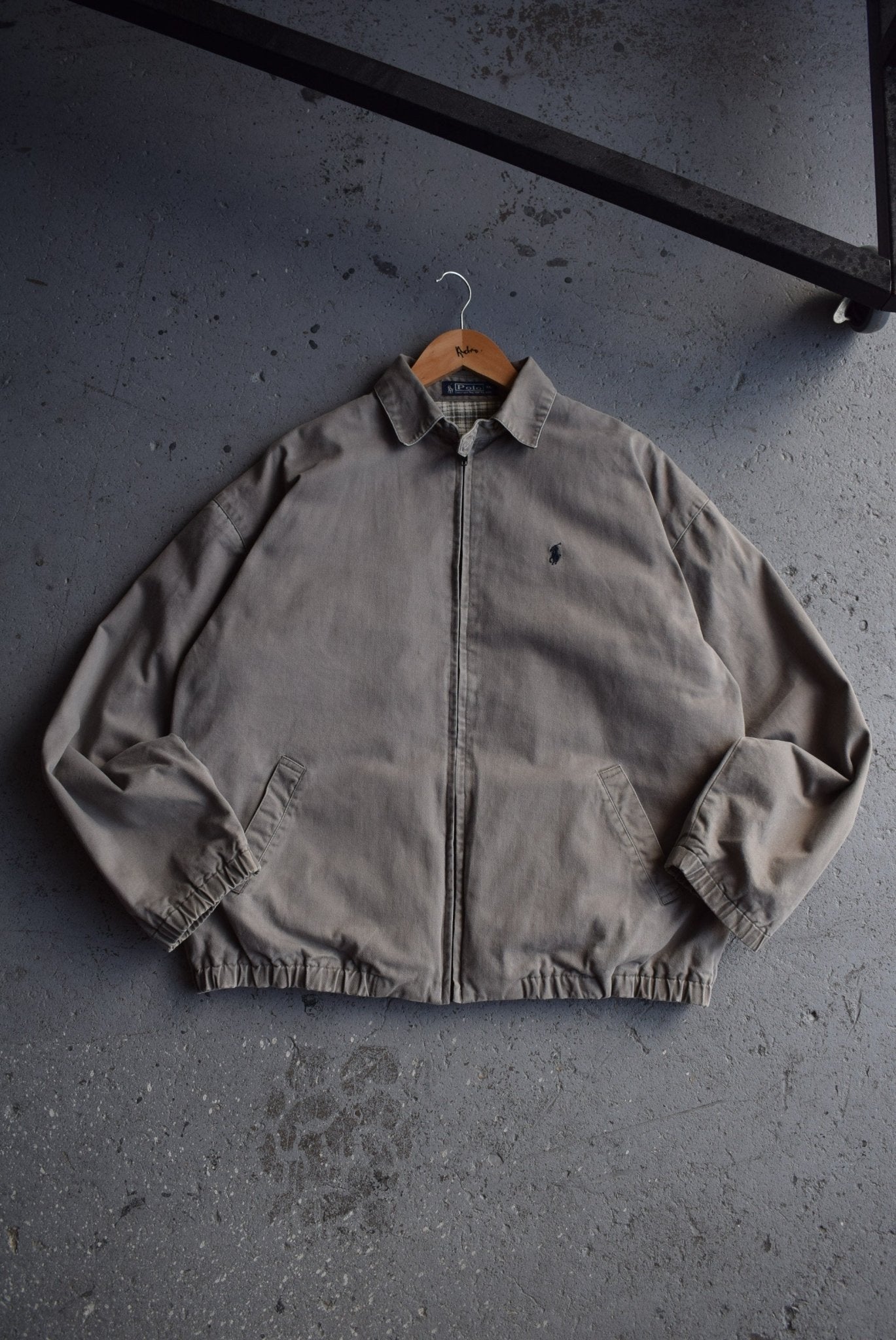 *Quilt - lined* Vintage Polo Ralph Lauren Classic Logo Embroidered Harrington Jacket (L) - Retrospective Store