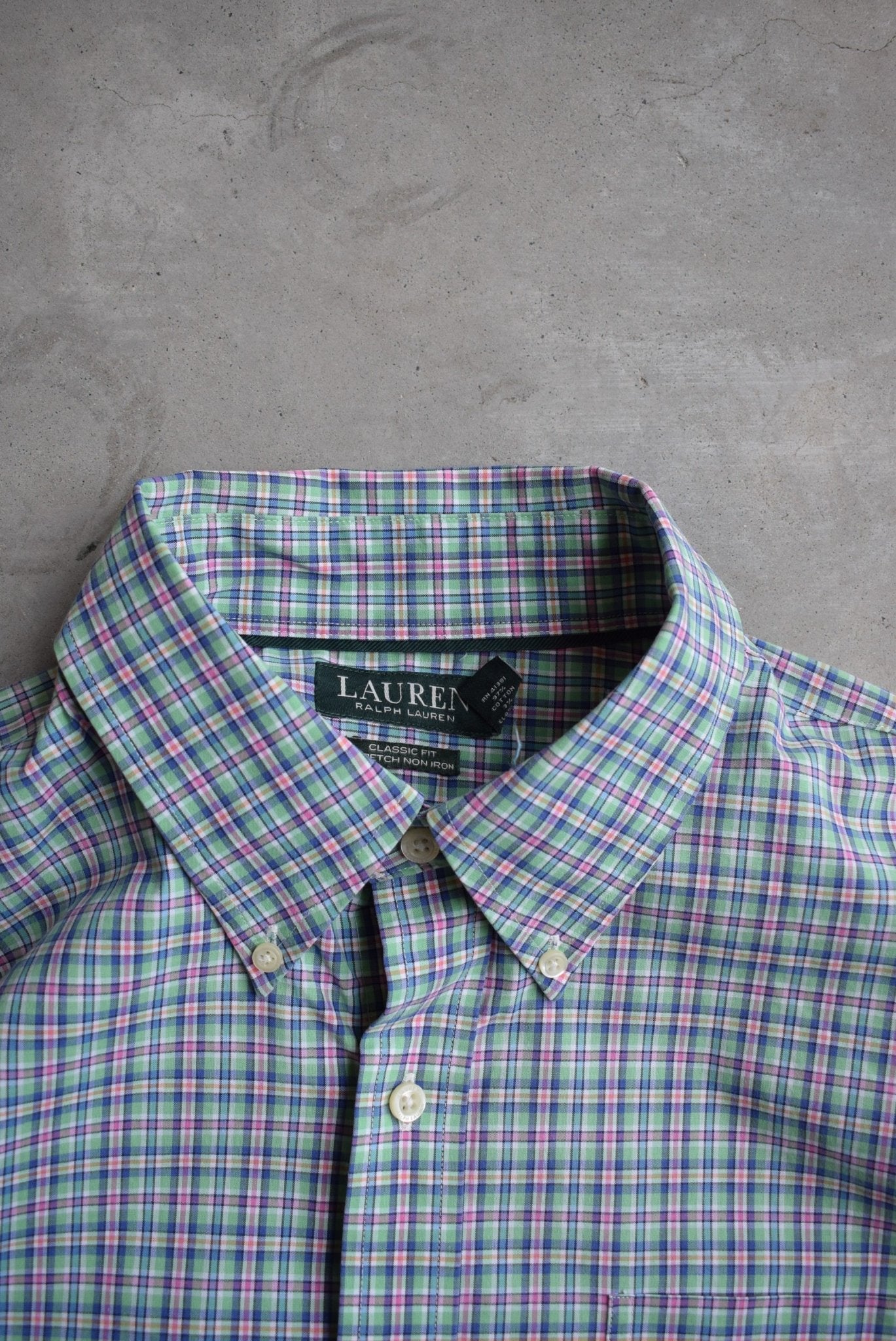 Ralph Lauren Cropped Long Sleeve Button Up — 2000s (M) - Retrospective Store