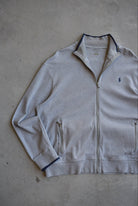 Ralph Lauren Grey Embroidered Logo Jacket — 2000s (XL/XXL) - Retrospective Store