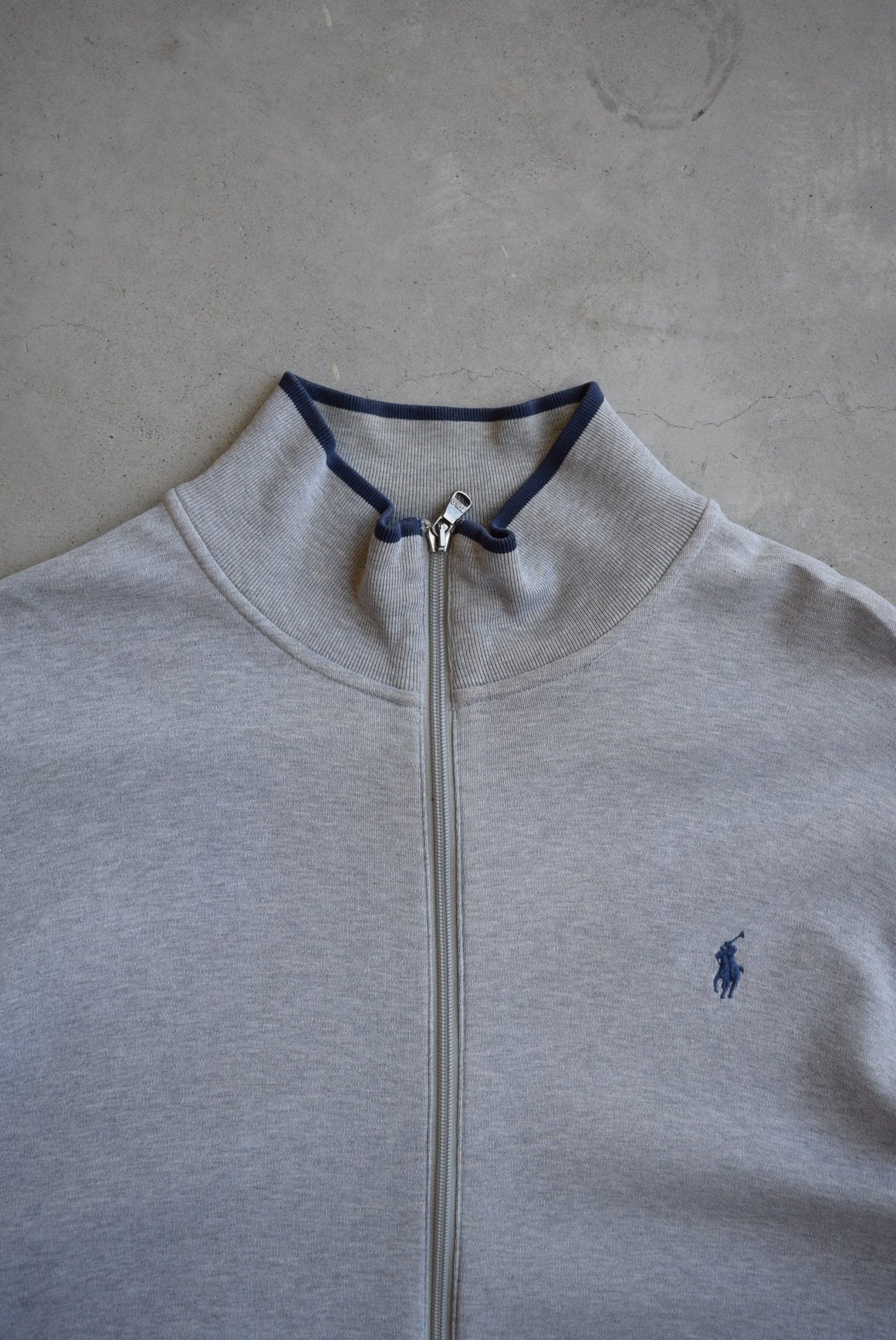 Ralph Lauren Grey Embroidered Logo Jacket — 2000s (XL/XXL) - Retrospective Store