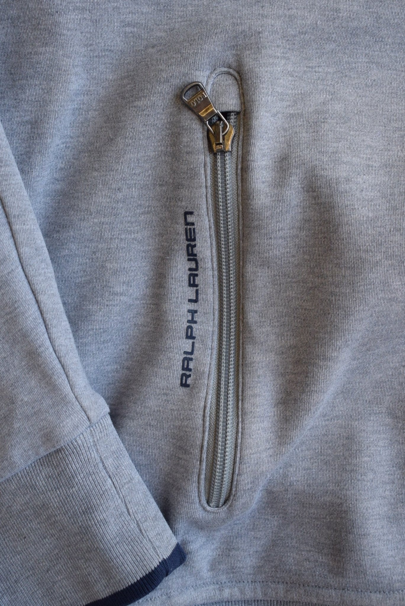 Ralph Lauren Grey Embroidered Logo Jacket — 2000s (XL/XXL) - Retrospective Store