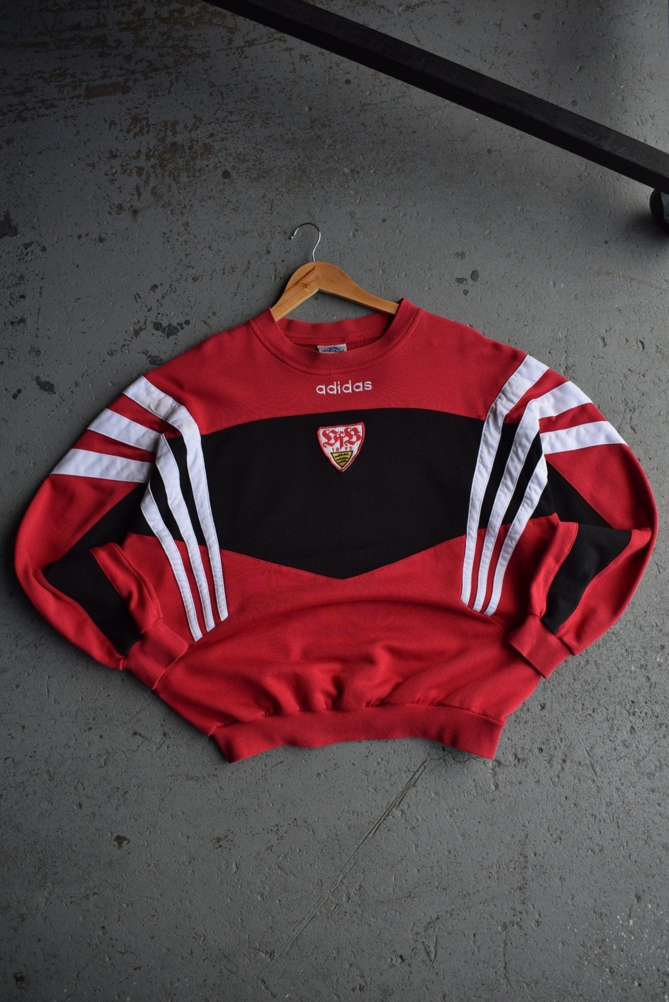 *Rare* Vintage 1995 - 96 Adidas x Stuttgart FC Embroidered Crewneck (L) - Retrospective Store