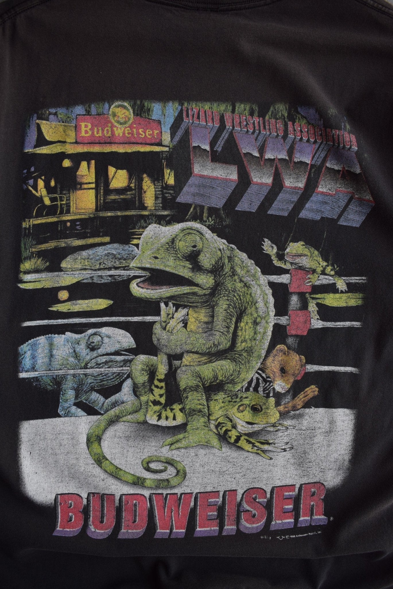 *Rare* Vintage 1998 Budweiser 'Lizard Wrestling Association' Tee (L) - Retrospective Store