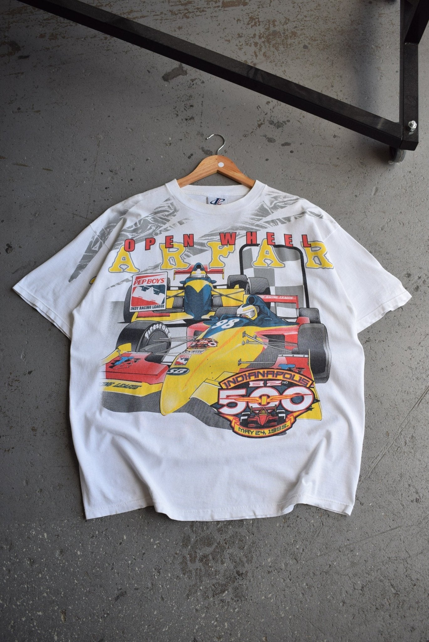*Rare* Vintage 1998 Indianapolis 500 All Over Print Tee (XXL) - Retrospective Store