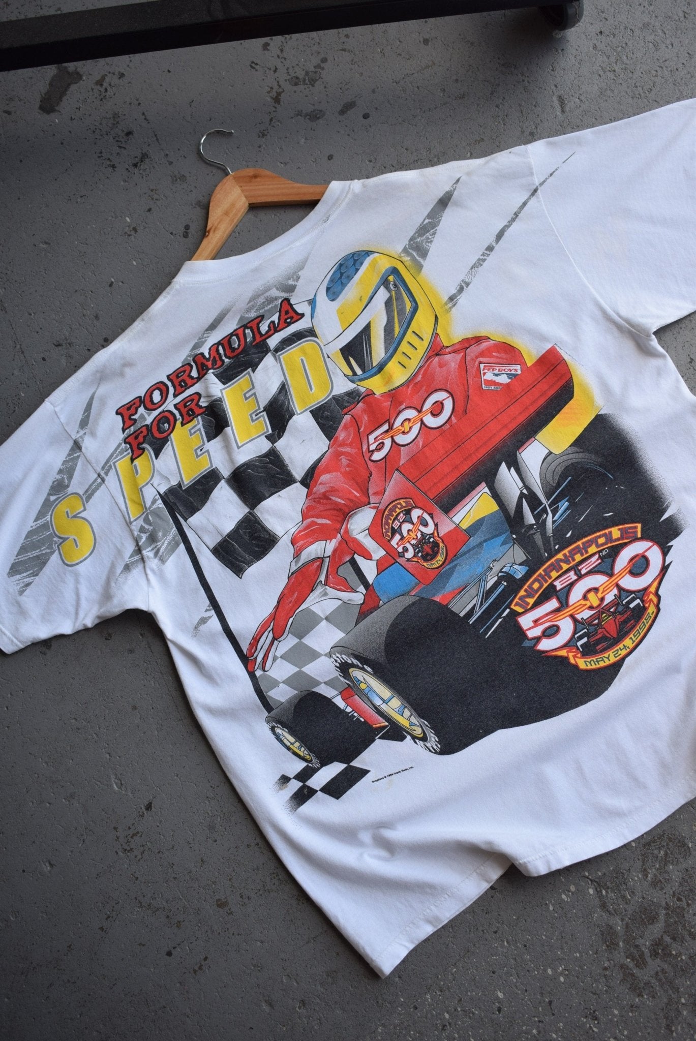 *Rare* Vintage 1998 Indianapolis 500 All Over Print Tee (XXL) - Retrospective Store