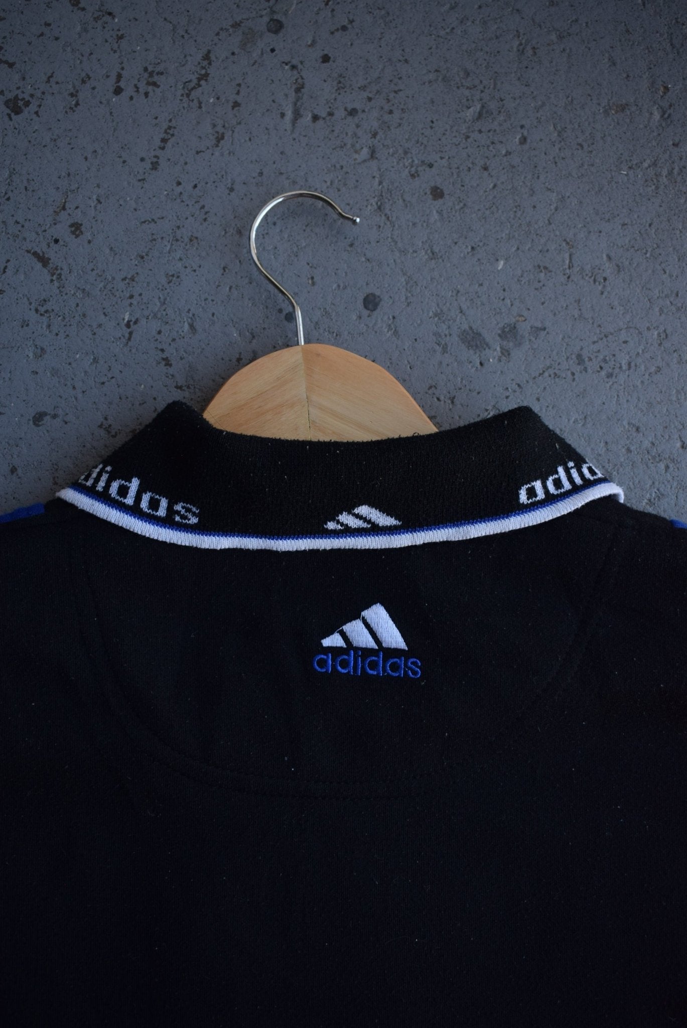 *Rare* Vintage 90s Adidas Spellout Embroidered Collared Sweater (M/L) - Retrospective Store
