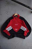 *Rare* Vintage 90s Adidas Spellout Embroidered Quarter Zip Fleece (L) - Retrospective Store