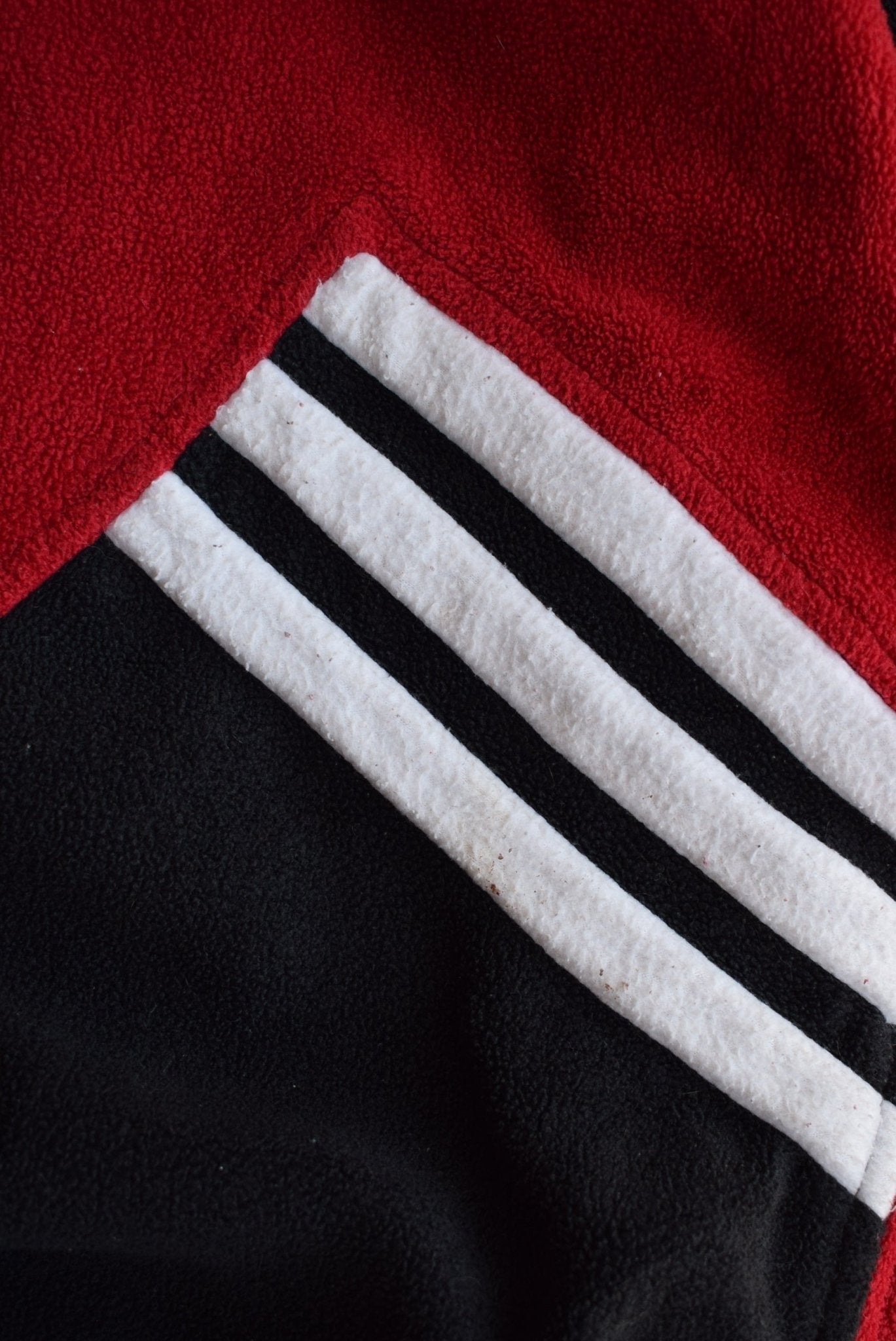 *Rare* Vintage 90s Adidas Spellout Embroidered Quarter Zip Fleece (L) - Retrospective Store