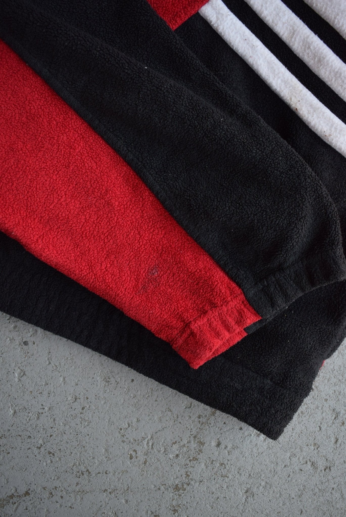 *Rare* Vintage 90s Adidas Spellout Embroidered Quarter Zip Fleece (L) - Retrospective Store
