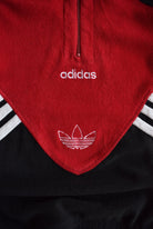 *Rare* Vintage 90s Adidas Spellout Embroidered Quarter Zip Fleece (L) - Retrospective Store