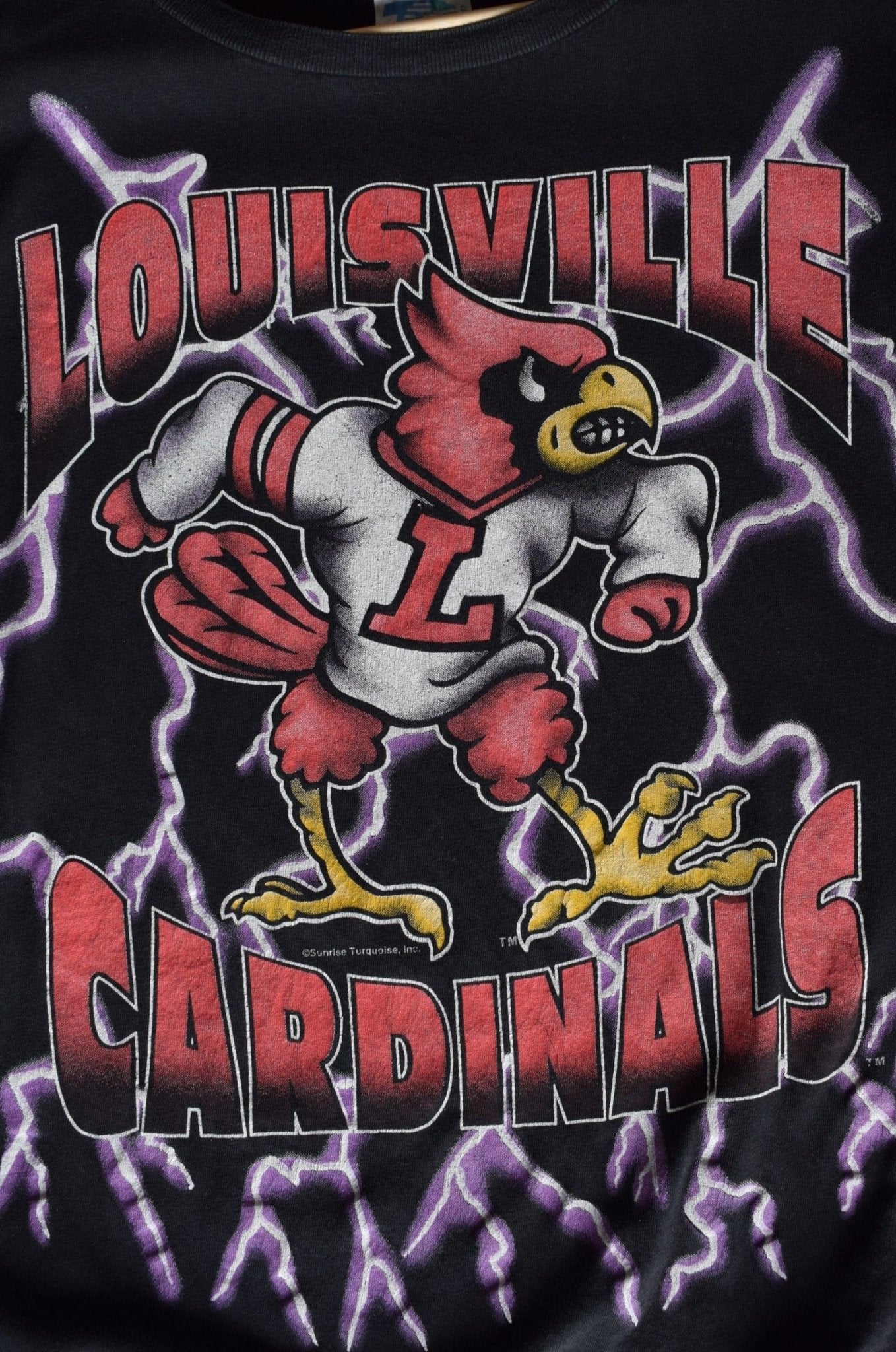 *Rare* Vintage 90s Louisville Cardinals All Over Print Tee (L/XL) - Retrospective Store