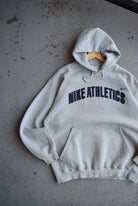 *Rare* Vintage 90s Nike Athletics Embroidered Spellout Hoodie (L) - Retrospective Store
