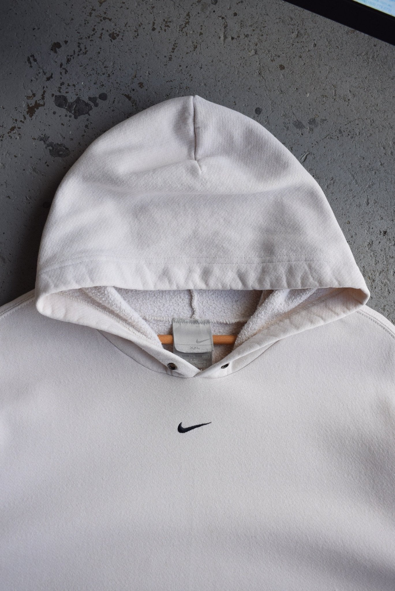 *Rare* Vintage 90s Nike Centre Swoosh Embroidered Hoodie (XXL) - Retrospective Store