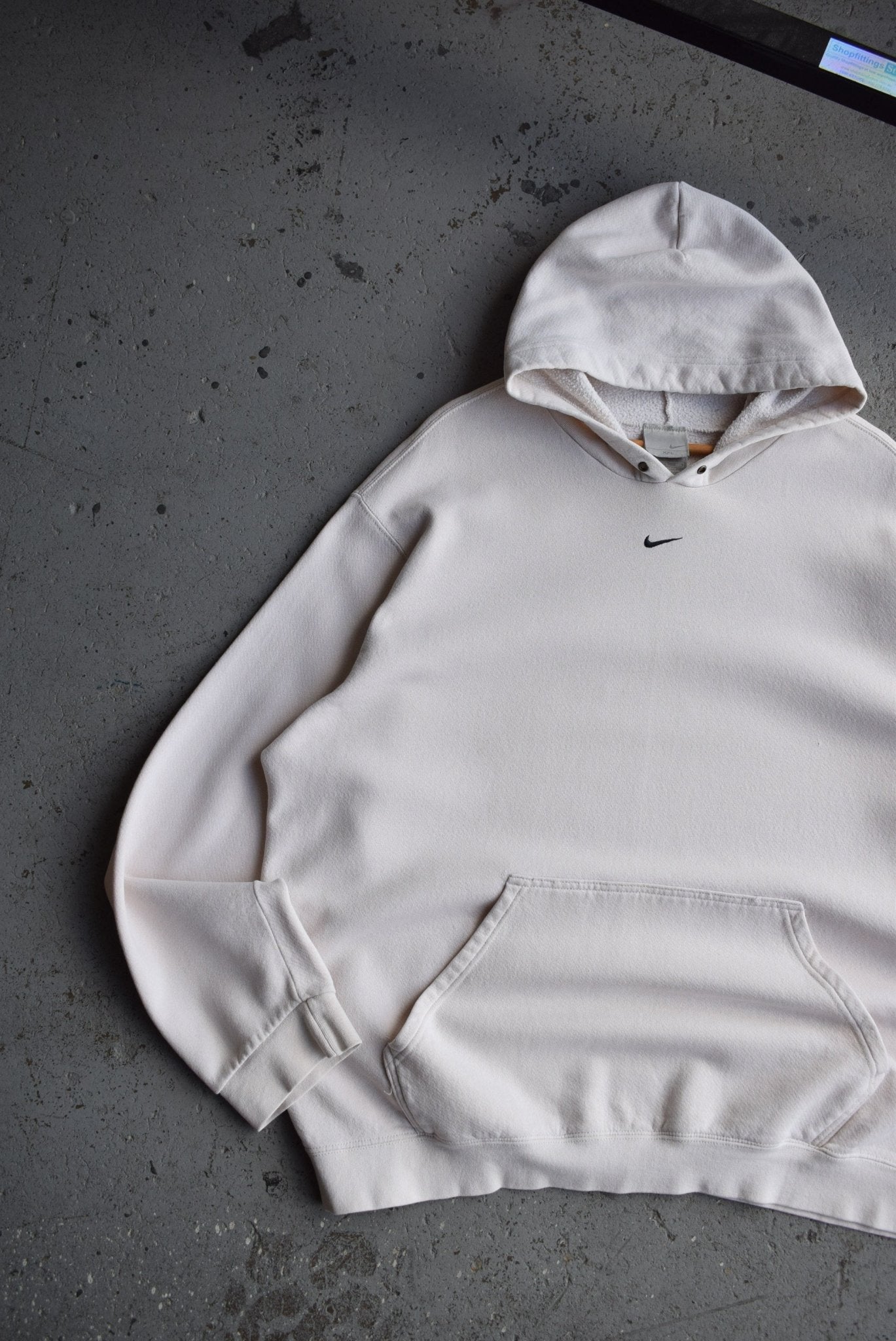 *Rare* Vintage 90s Nike Centre Swoosh Embroidered Hoodie (XXL) - Retrospective Store