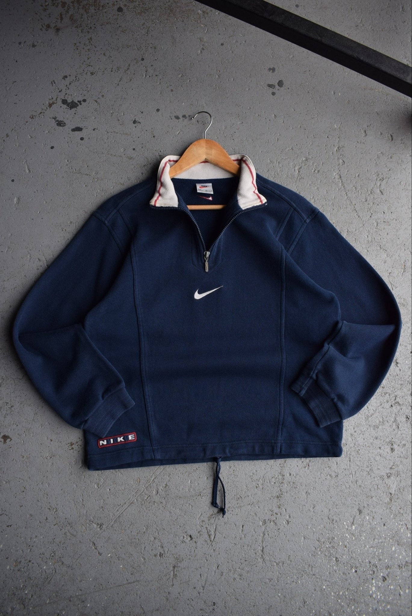 *Rare* Vintage 90s Nike Centre Swoosh Embroidered Quarter Zip (S) - Retrospective Store