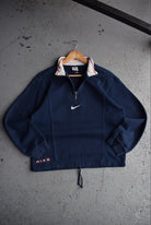 *Rare* Vintage 90s Nike Centre Swoosh Embroidered Quarter Zip (S) - Retrospective Store