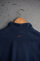 *Rare* Vintage 90s Nike Centre Swoosh Embroidered Quarter Zip (S) - Retrospective Store