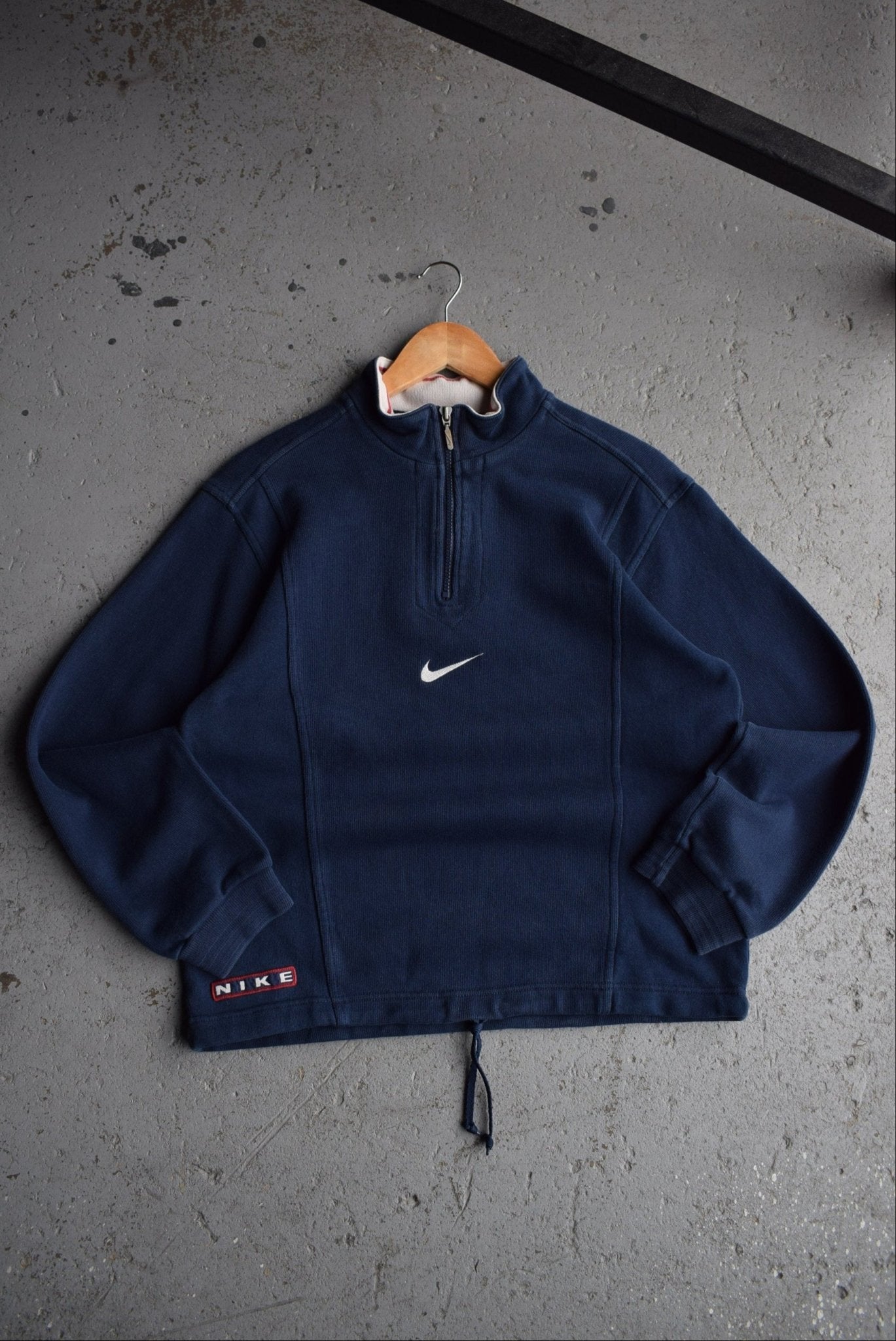*Rare* Vintage 90s Nike Centre Swoosh Embroidered Quarter Zip (S) - Retrospective Store