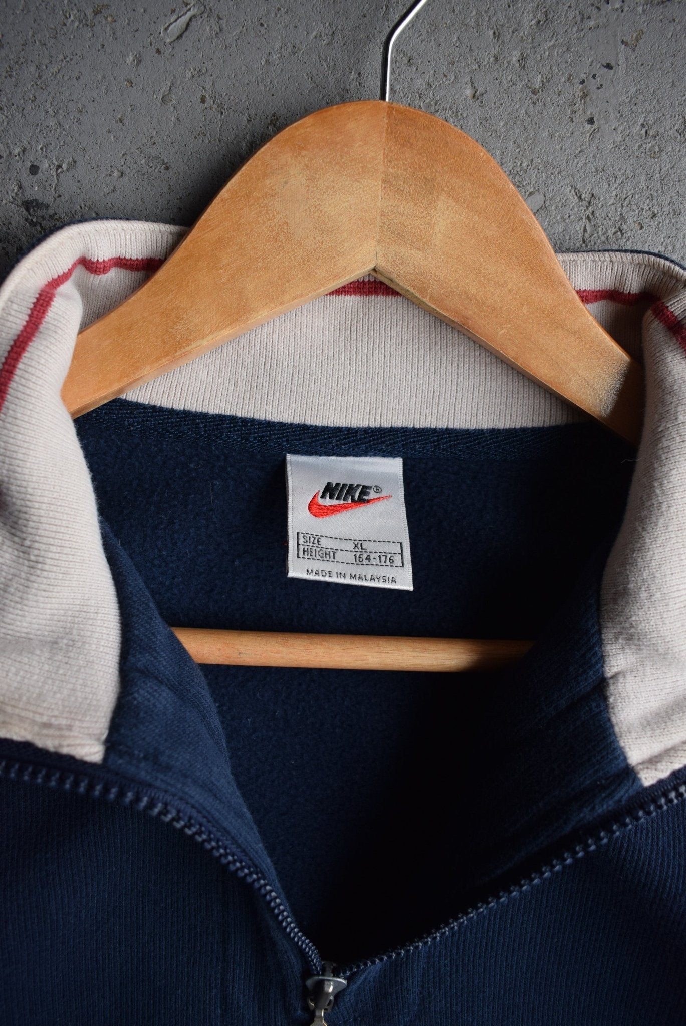 *Rare* Vintage 90s Nike Centre Swoosh Embroidered Quarter Zip (S) - Retrospective Store
