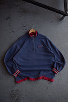 *Rare* Vintage 90s Nike Classic Logo Embroidered Quarter Zip (L) - Retrospective Store