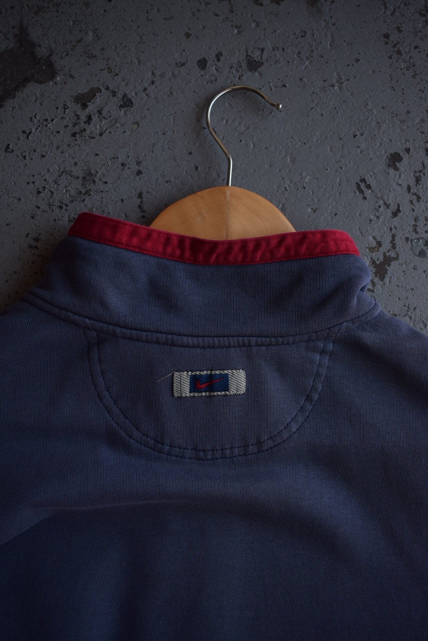 *Rare* Vintage 90s Nike Classic Logo Embroidered Quarter Zip (L) - Retrospective Store