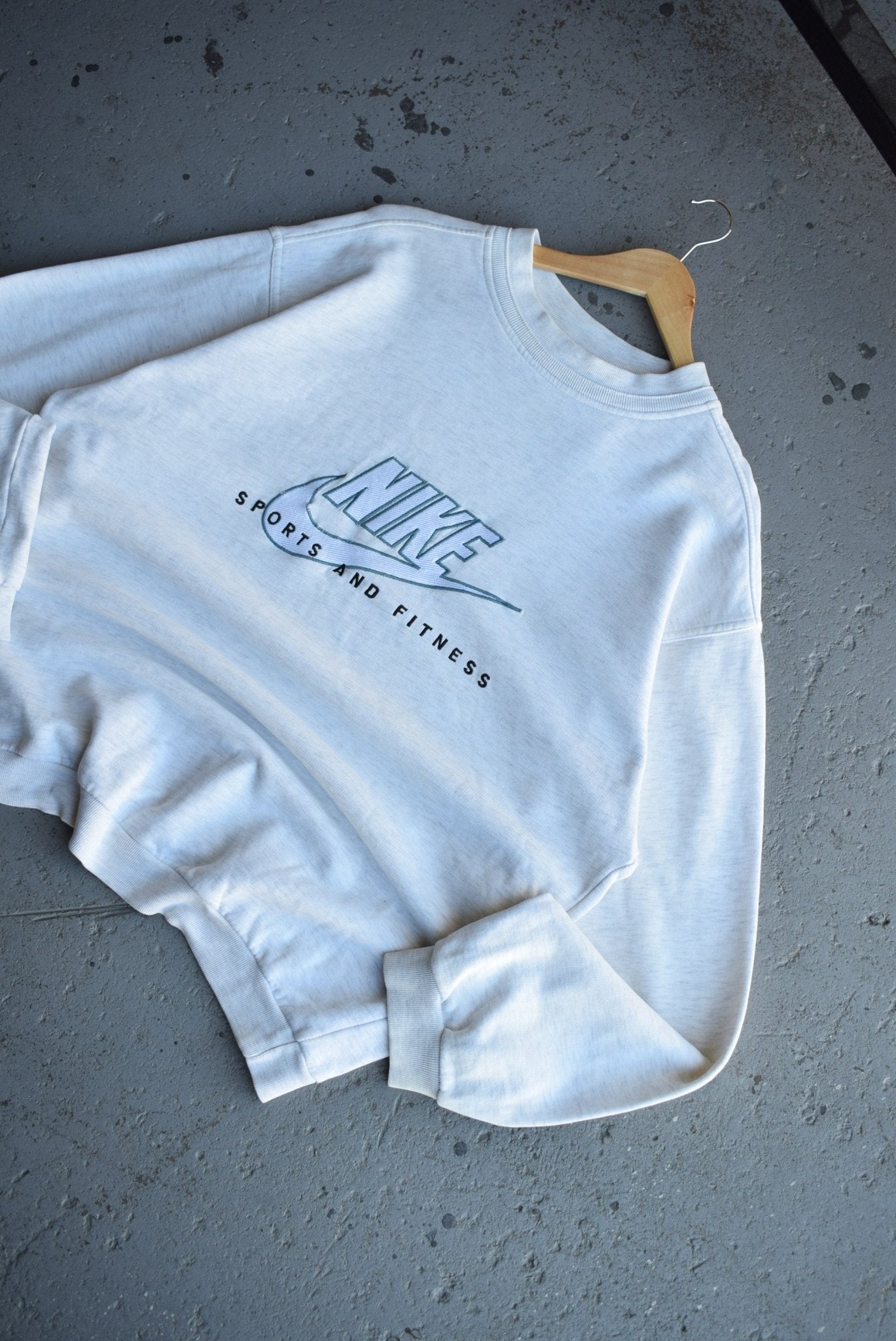 *Rare* Vintage 90s Nike Sports & Fitness Embroidered Spellout Crewneck (XL) - Retrospective Store