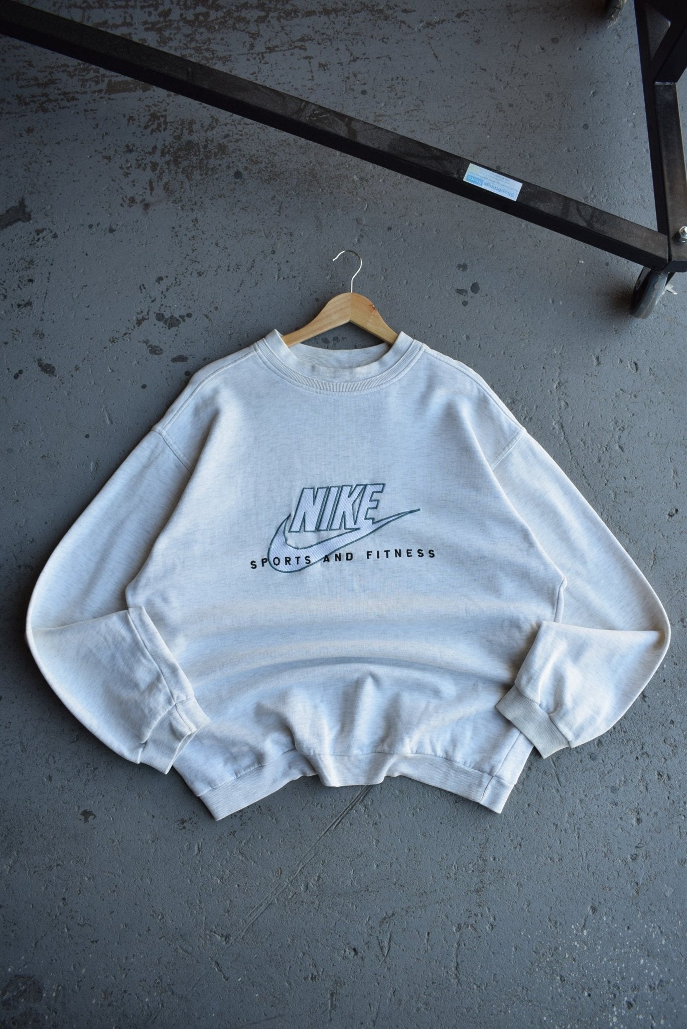 *Rare* Vintage 90s Nike Sports & Fitness Embroidered Spellout Crewneck (XL) - Retrospective Store