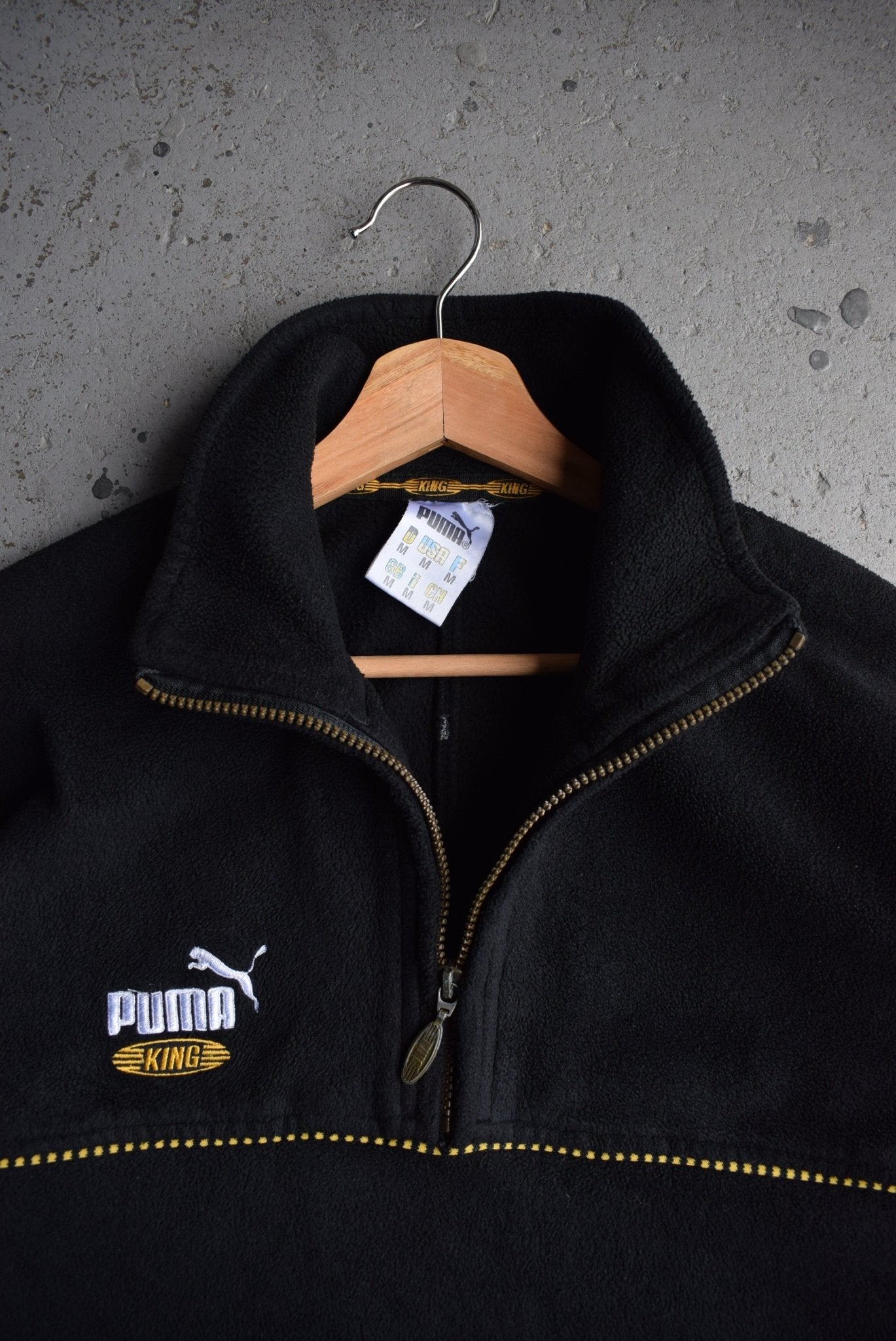 *Rare* Vintage 90s Puma King Classic Logo Embroidered Quarter Zip Fleece (L) - Retrospective Store