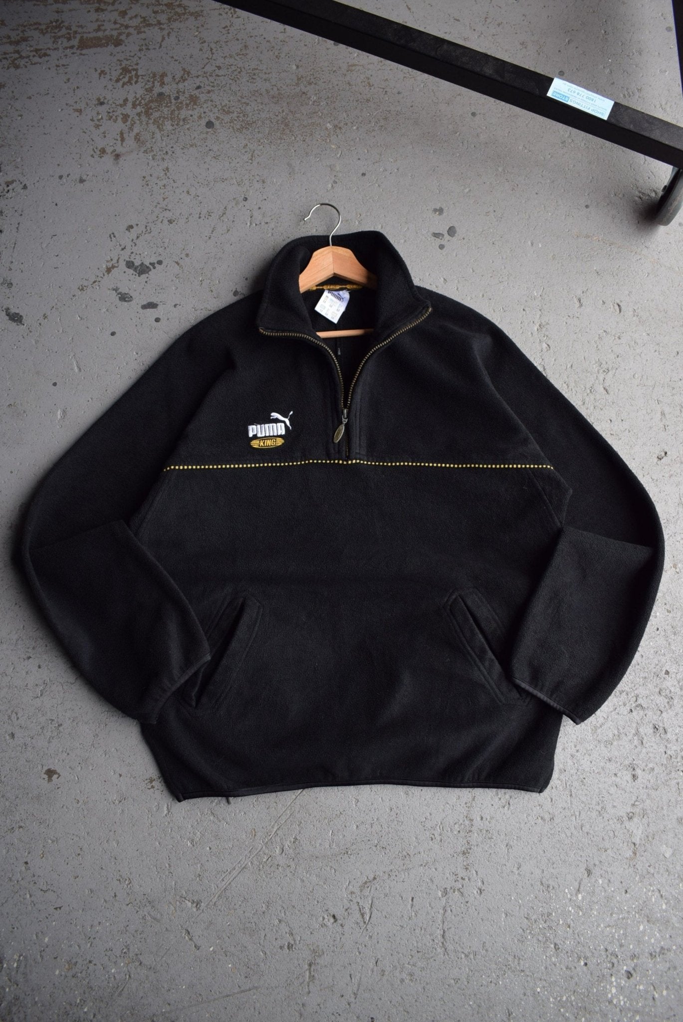 *Rare* Vintage 90s Puma King Classic Logo Embroidered Quarter Zip Fleece (L) - Retrospective Store