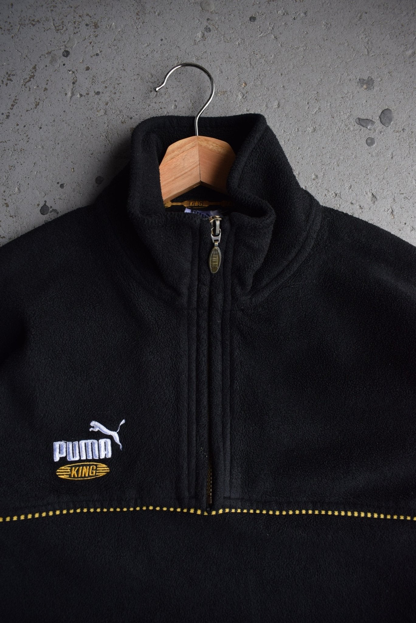 *Rare* Vintage 90s Puma King Classic Logo Embroidered Quarter Zip Fleece (L) - Retrospective Store