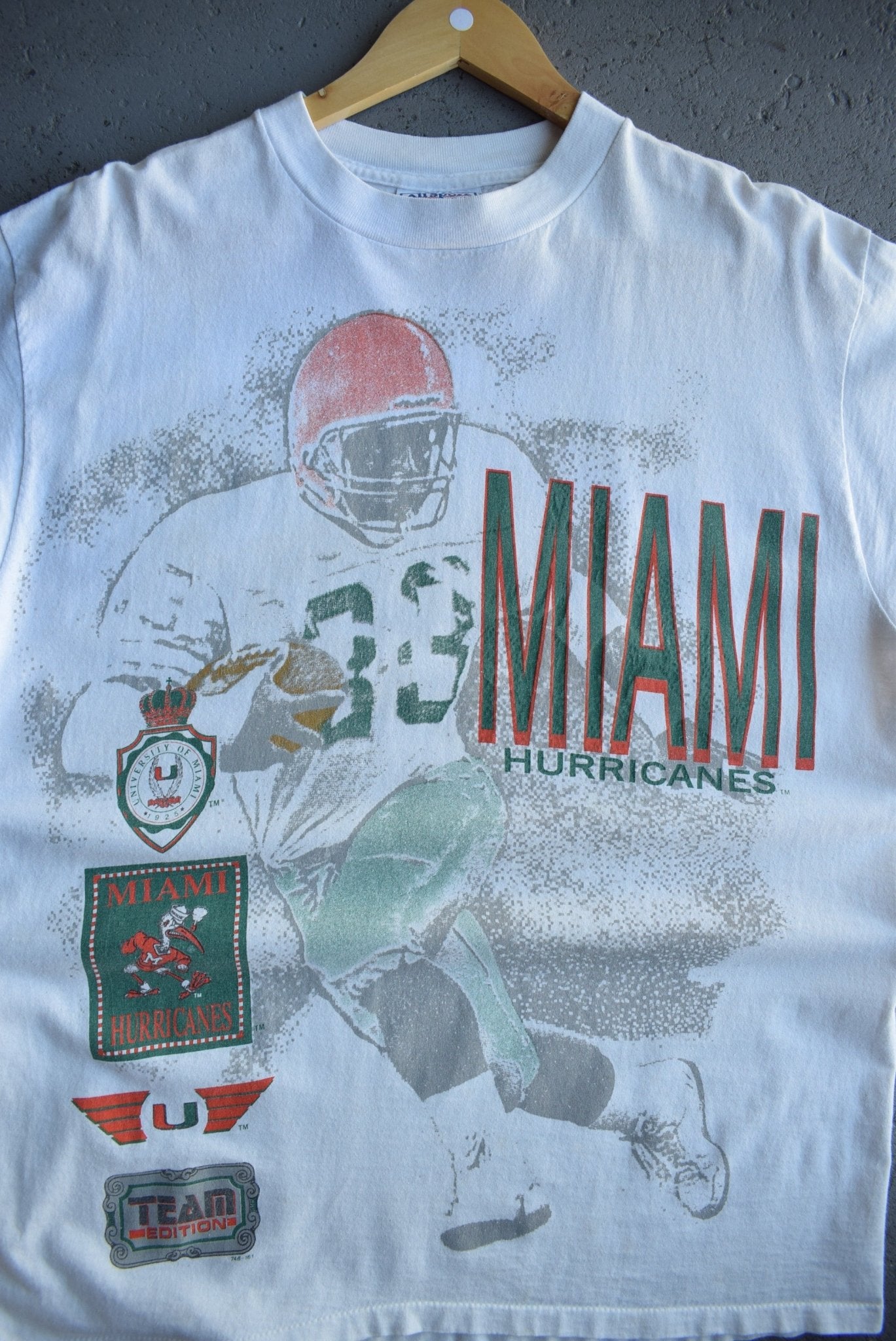 *Rare* Vintage 90s University of Miami Hurricanes Tee (XL) - Retrospective Store